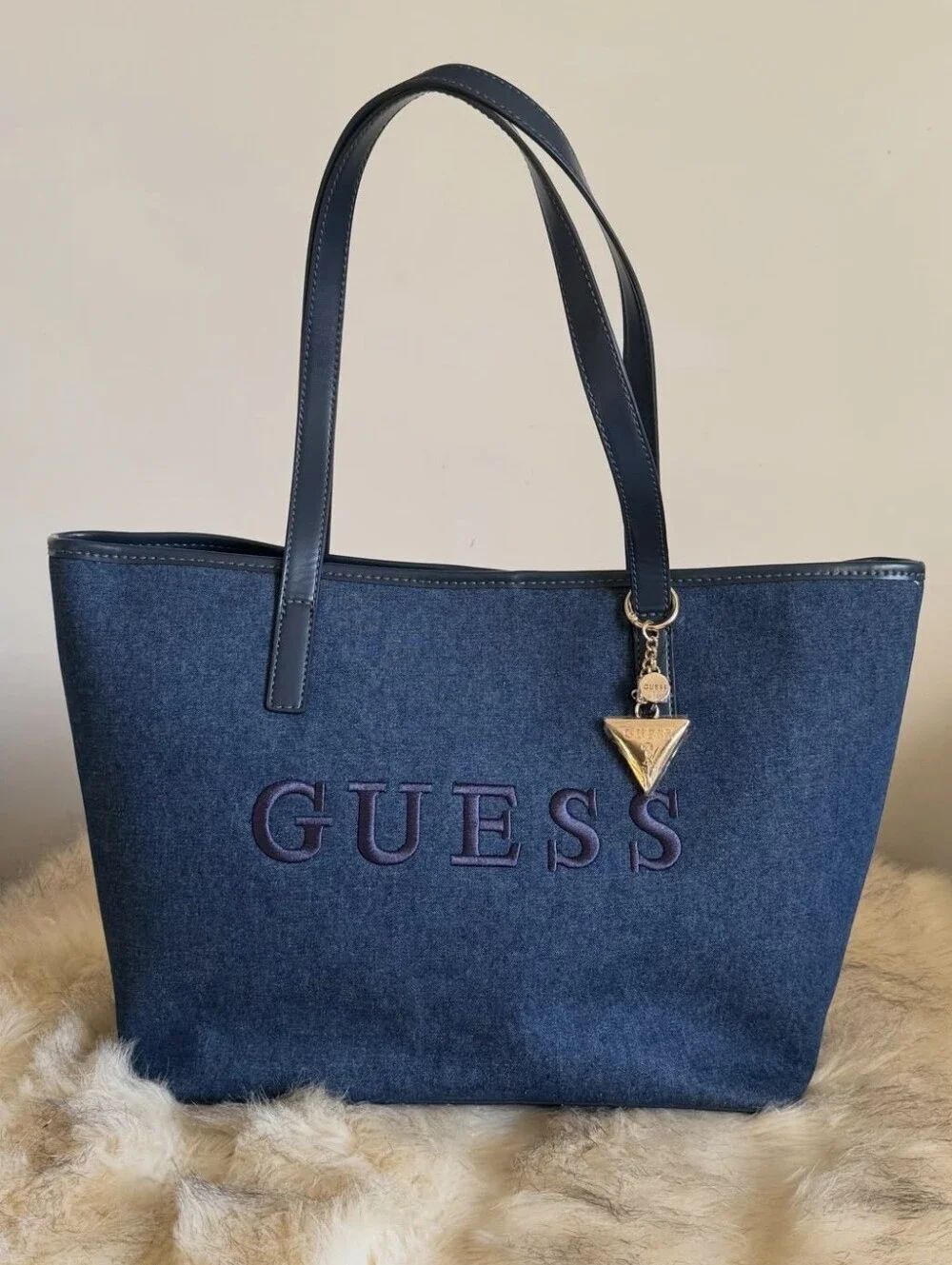 GUESS Denim Tote Handbag